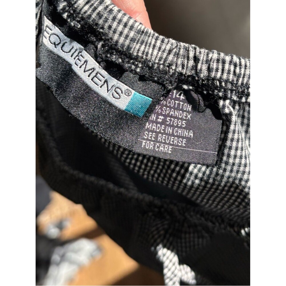 Vintage Black and White Gingham Cotton Skirt 14 Cottagecore Neutral Capsule - Picture 5 of 5